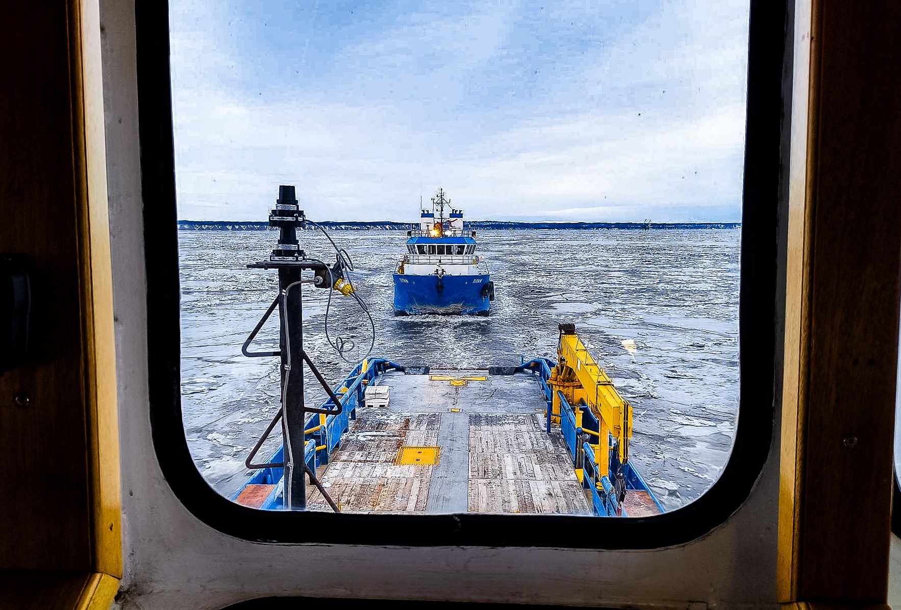View from inside a ship's cabin